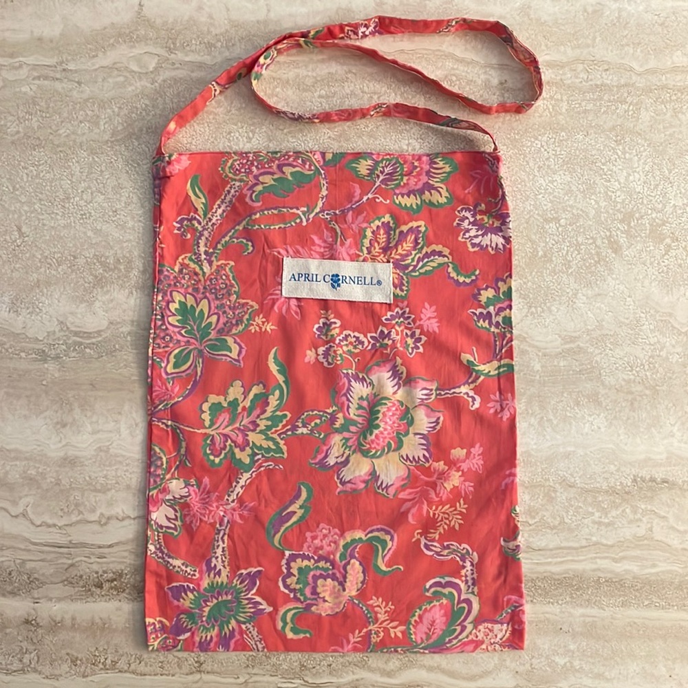 April Cornell Cotton Floral Crossbody Tote Bag